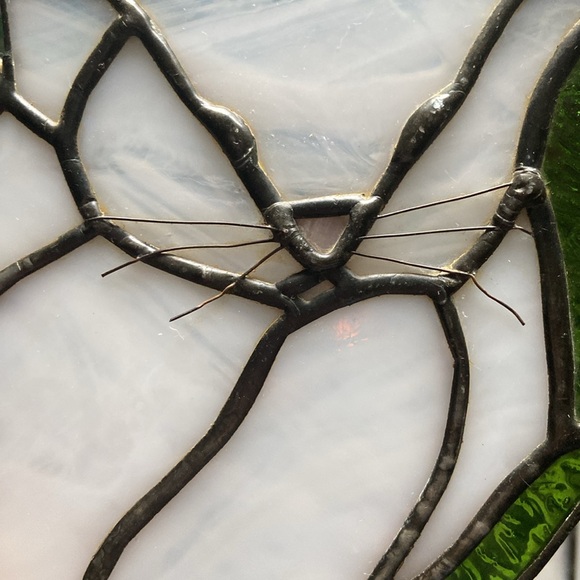 Sleeping kitty stained glass vintage mint condition - Picture 3 of 7